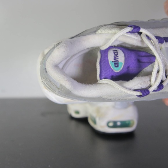 Nike Air Max 95 Low White Gray Women's Sneakers 003601 Size 6.5 Womens/5 Youth - Picture 8 of 11